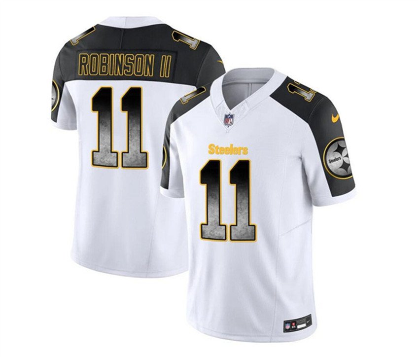 White/Black Pittsburgh Steelers #11 Allen Robinson II 2023 F.U.S.E. Smoke Vapor Untouchable Limited Stitched Jersey - PSJ510