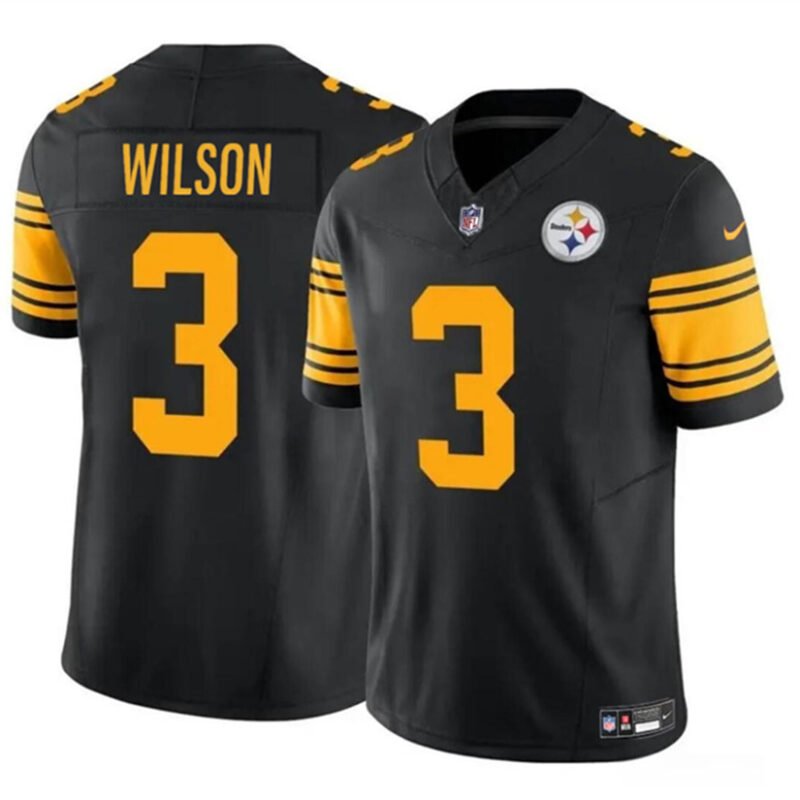 Black Pittsburgh Steelers #3 Russell Wilson 2024 F.U.S.E.Color Rush Limited Stitched Jersey - PSJ212
