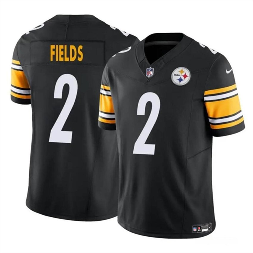 Black Pittsburgh Steelers #2 Justin Fields F.U.S.E. Vapor Untouchable Limited Stitched Jersey - PSJ801
