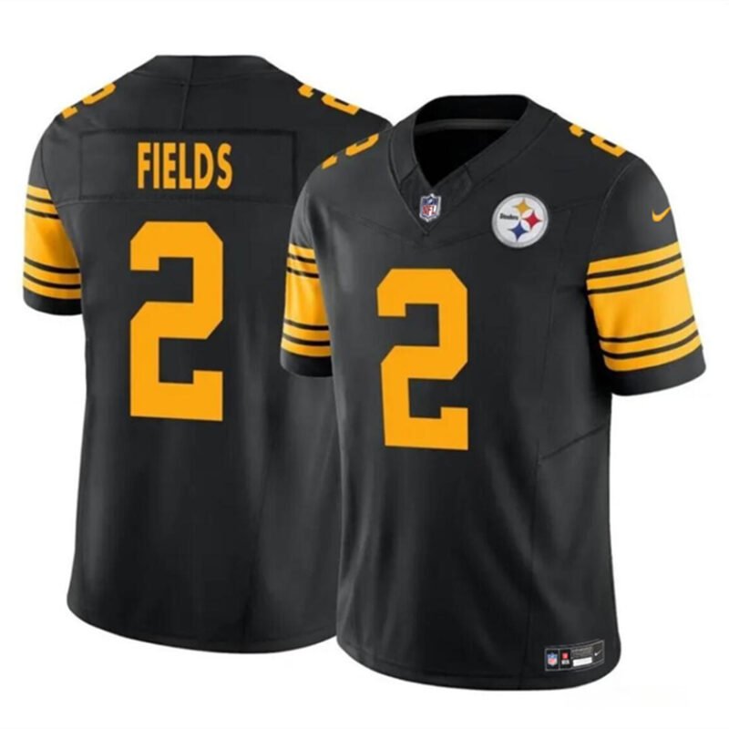 Black Pittsburgh Steelers #2 Justin Fields 2024 F.U.S.E. Color Rush Limited Stitched Jersey - PSJ342