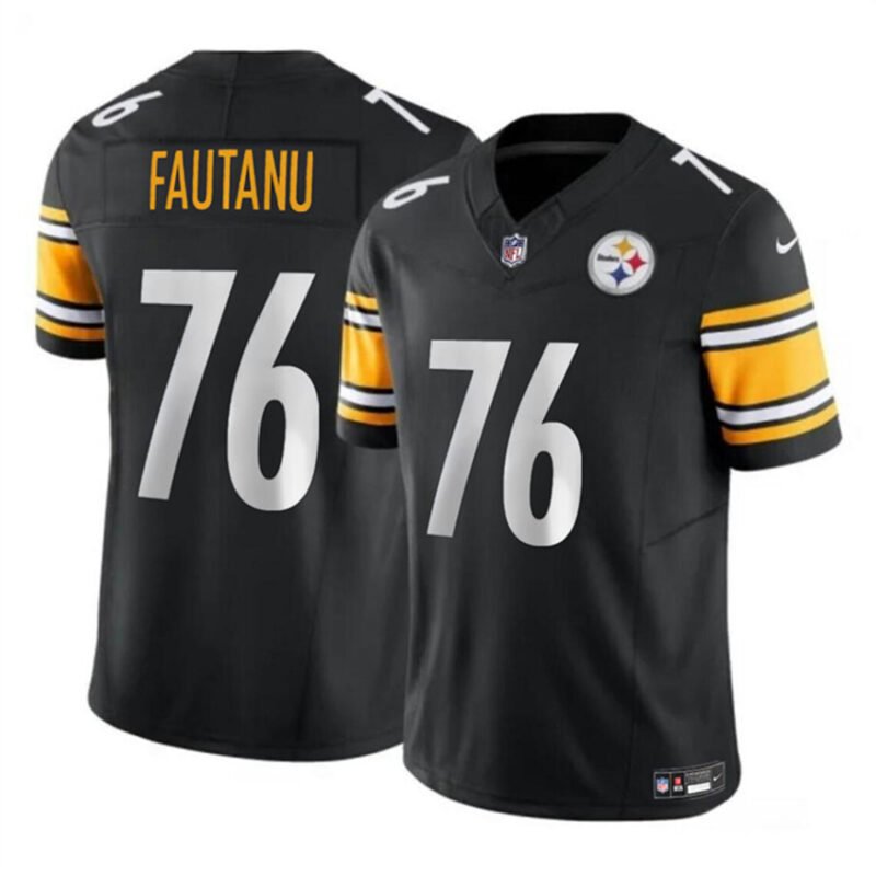 Black Pittsburgh Steelers #76 Troy Fautanu 2024 Draft F.U.S.E. Vapor Untouchable Limited Stitched Jersey - PSJ580