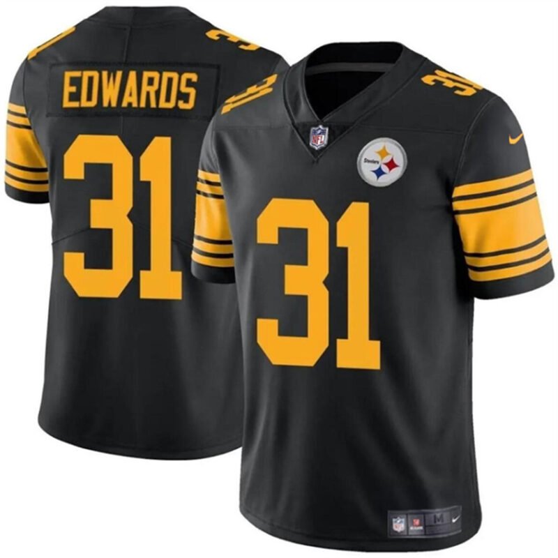 Black Pittsburgh Steelers #31 Daijun Edwards Color Rush Limited Stitched Jersey - PSJ115