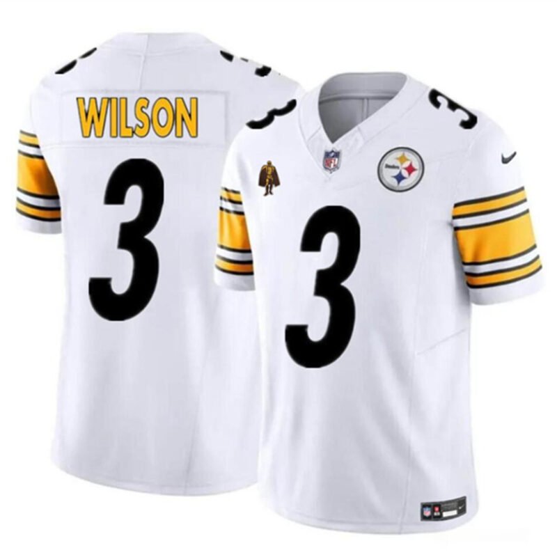 White Pittsburgh Steelers #3 Russell Wilson F.U.S.E. With Walter Payton Patch Vapor Untouchable Limited Stitched Jersey - PSJ811