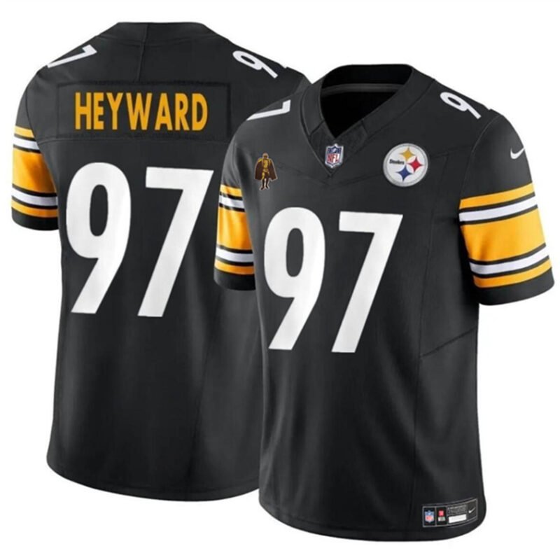 Black Pittsburgh Steelers #97 Cameron Heyward F.U.S.E. With Walter Payton Patch Vapor Untouchable Limited Stitched Jersey - PSJ833