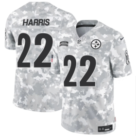 Arctic Camo Pittsburgh Steelers #22 Najee Harris 2024 F.U.S.E Salute to Service Limited Stitched Football Jersey - PSJ432