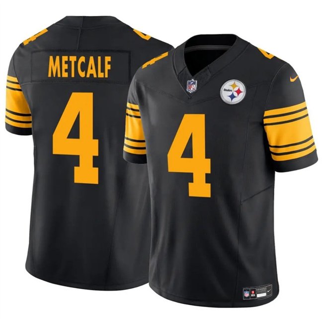 Black Pittsburgh Steelers #4 DK Metcalf 2025 F.U.S.E. Color Rush Vapor Untouchable Limited Stitched Jersey - PSJ741