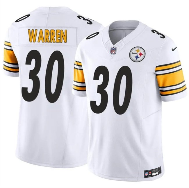 White Pittsburgh Steelers #30 Jaylen Warren 2025 F.U.S.E. Vapor Limited Stitched Football Jersey - PSJ405