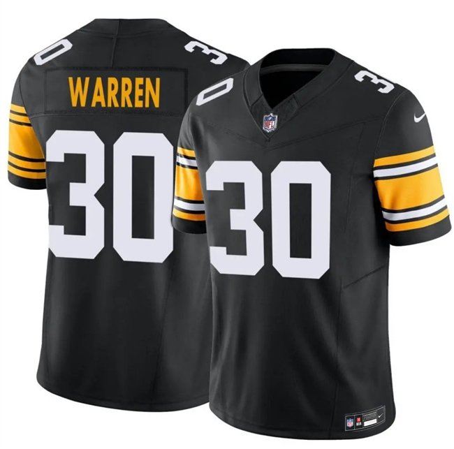 Black Pittsburgh Steelers #30 Jaylen Warren 2025 F.U.S.E. Alternate Vapor Untouchable Limited Stitched Jersey - PSJ442