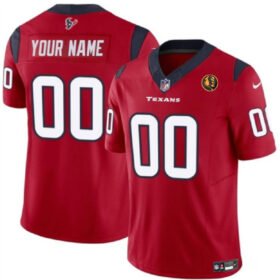 Red Houston Texans Active Player Custom 2023 F.U.S.E. With John Madden Patch Vapor Limited Stitched Football Jersey - HTJ376