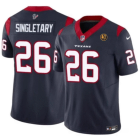 Navy Houston Texans #26 Devin Singletary 2023 F.U.S.E. With John Madden Patch Vapor Limited Stitched Football Jersey - HTJ195