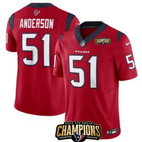 Red Houston Texans #51 Will Anderson Jr. 2023 F.U.S.E. AFC South Champions Patch Vapor Untouchable Limited Stitched Football Jersey - HTJ59