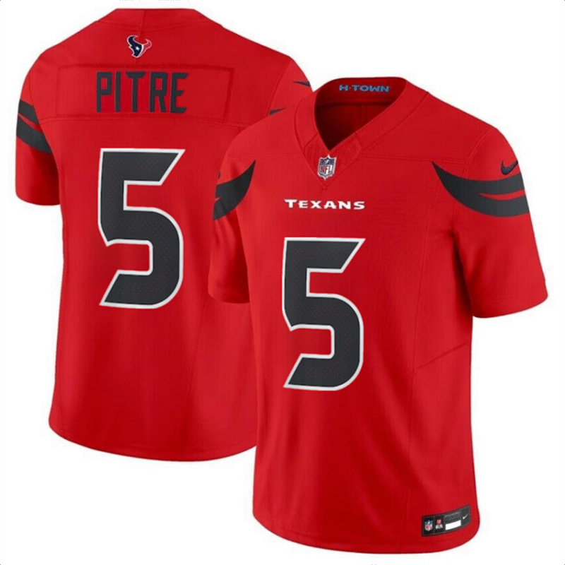 Red Houston Texans 5 Jalen Pitre 2024 Alternate F.U.S.E Vapor Stitched Jersey - HTJ387