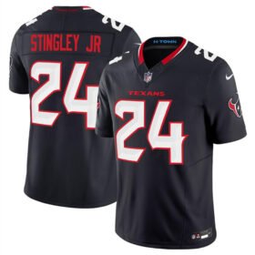 Navy Houston Texans #24 Derek Stingley Jr. 2024 Vapor F.U.S.E. Limited Stitched Jersey - HTJ360