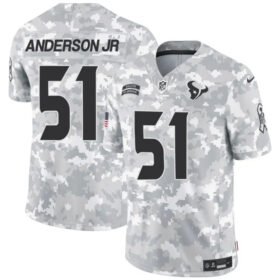 Arctic Camo Houston Texans #51 Will Anderson Jr 2024 F.U.S.E Salute to Service Limited Stitched Football Jersey - HTJ48