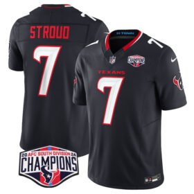 Navy Houston Texans #7 C.J. Stroud F.U.S.E. 2024 AFC South Division Champions Vapor Limited Stitched Football Jersey - HTJ113