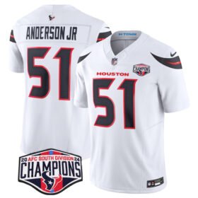 White Houston Texans #51 Will Anderson Jr. F.U.S.E. 2024 AFC South Division Champions Vapor Limited Stitched Football Jersey - HTJ305