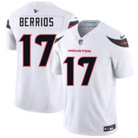 White Houston Texans #17 Braxton Berrios 2024 Vapor F.U.S.E. Limited Stitched jersey - HTJ105