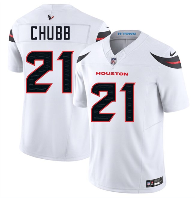 White Houston Texans #21 Nick Chubb 2025 F.U.S.E. Vapor Limited Stitched Football Jersey - HTJ103