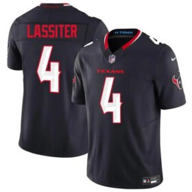 Navy Houston Texans #4 Kamari Lassiter 2025 F.U.S.E. Vapor Limited Stitched Football Jersey - HTJ128