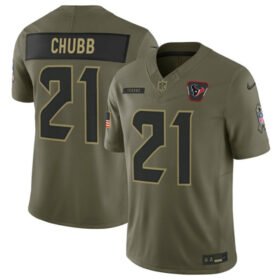 Olive Houston Texans #21 Nick Chubb 2025 F.U.S.E. Salute to Service Limited Stitched Football Jersey - HTJ179
