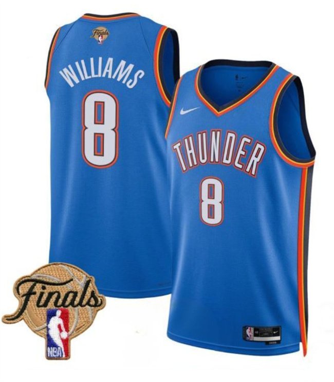 Blue Oklahoma City Thunder #8 Jalen Williams 2025 Finals Icon Edition Stitched Basketball Jersey - OKC94