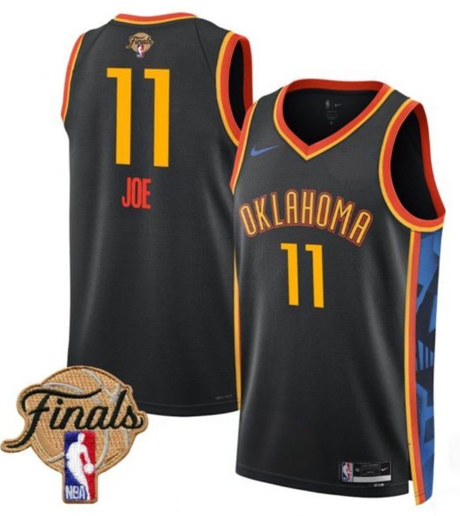 Black Oklahoma City Thunder #11 Isaiah Joe 2024/25 City Edition Stitched Basketball Jersey - OKC35