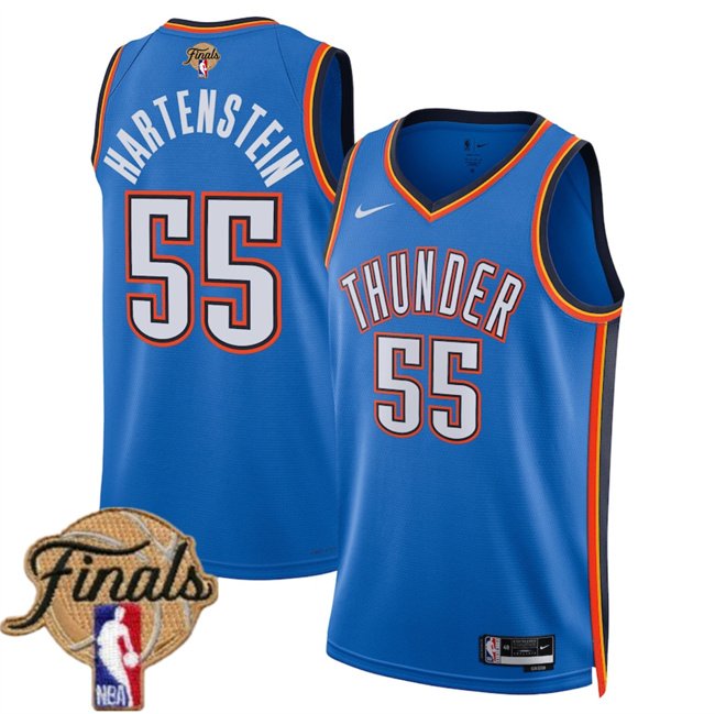 Blue Oklahoma City Thunder #55 Isaiah Hartenstein 2025 Icon Edition Stitched Basketball Jersey - OKC20