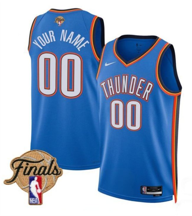 Blue Oklahoma City Thunder Active Player Custom 2025 Icon Edition Stitched Basketball Jersey - OKC78