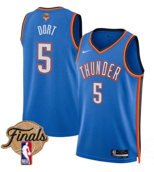 Blue Oklahoma City Thunder #5 Luguentz Dort 2025 Icon Edition Stitched Basketball Jersey - OKC29