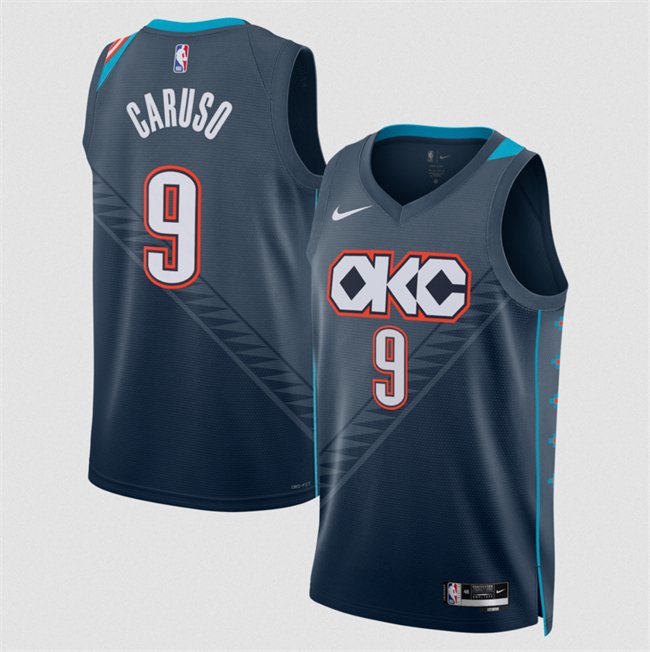 Navy Oklahoma City Thunder #9 Alex Caruso 2025/26 City Edition Stitched Basketball Jersey - OKC115