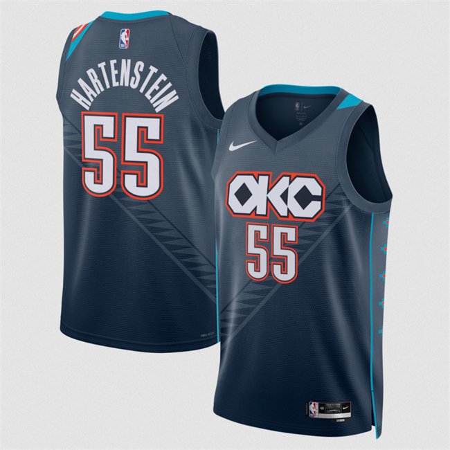 Navy Oklahoma City Thunder #55 Isaiah Hartenstein 2025/26 City Edition Stitched Basketball Jersey - OKC75