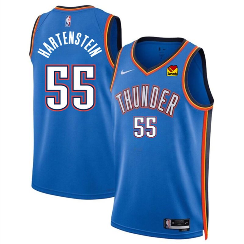 Blue Oklahoma City Thunder #55 Isaiah Hartenstein Icon Edition Stitched Basketball Jersey - OKC47