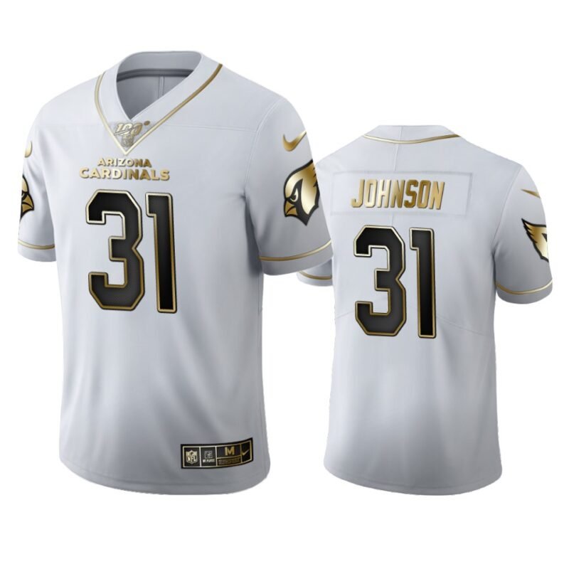 Arizona Cardinals #31 David Johnson Nike White Golden Edition Vapor Limited NFL 100 Jersey - ACJ119
