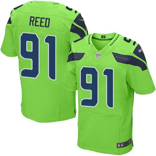 Nike Seahawks #91 Jarran Reed Green Stitched NFL Elite Rush Jersey