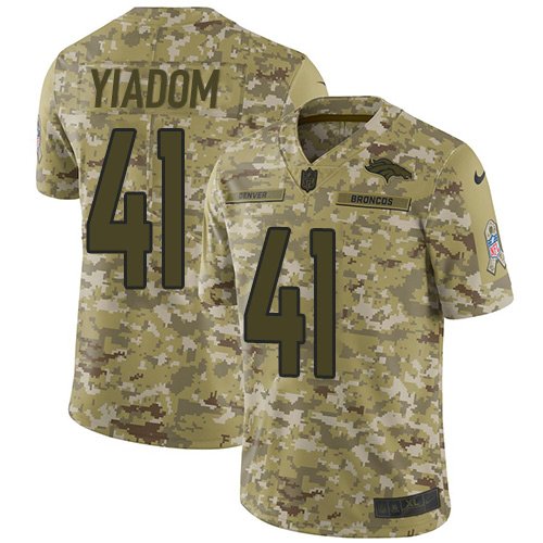 Nike Broncos #41 Isaac Yiadom Camo Stitched NFL Limited 2018 Salute To Service Jersey
