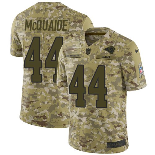 Nike Rams #44 Jacob McQuaide Camo Stitched NFL Limited 2018 Salute To Service Jersey - LAR171