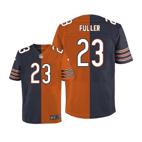 Nike Bears #23 Kyle Fuller Navy Blue/Orange Stitched NFL Elite Split Jersey - CBJ302