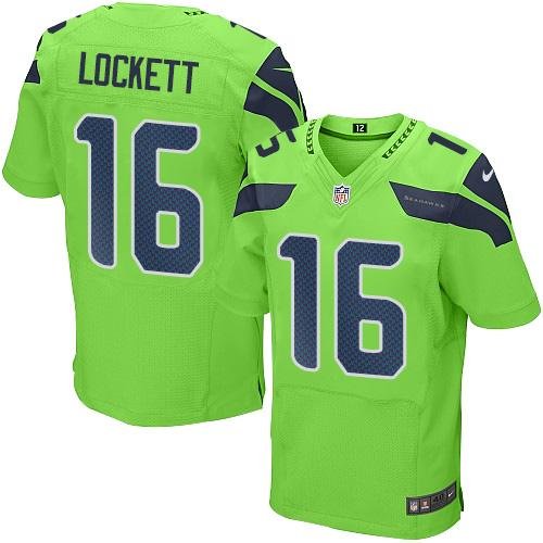 Nike Seahawks #16 Tyler Lockett Green Stitched NFL Elite Rush Jersey