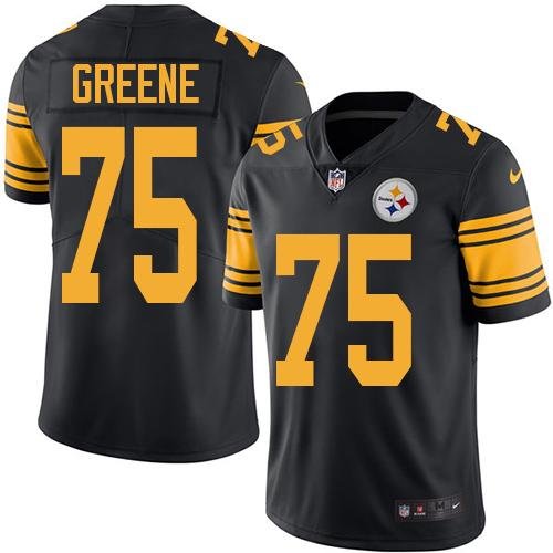 Nike Steelers #75 Joe Greene Black Stitched NFL Limited Rush Jersey - PSJ267