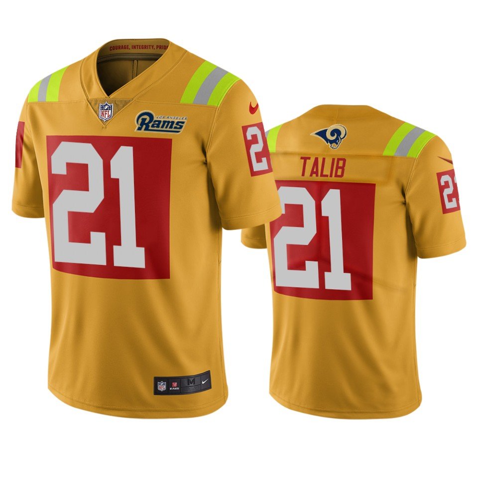 Los Angeles Rams #21 Aqib Talib Gold Vapor Limited City Edition NFL Jersey - LAR612