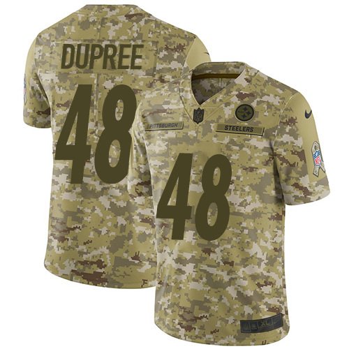 Nike Steelers #48 Bud Dupree Camo Stitched NFL Limited 2018 Salute To Service Jersey - PSJ448