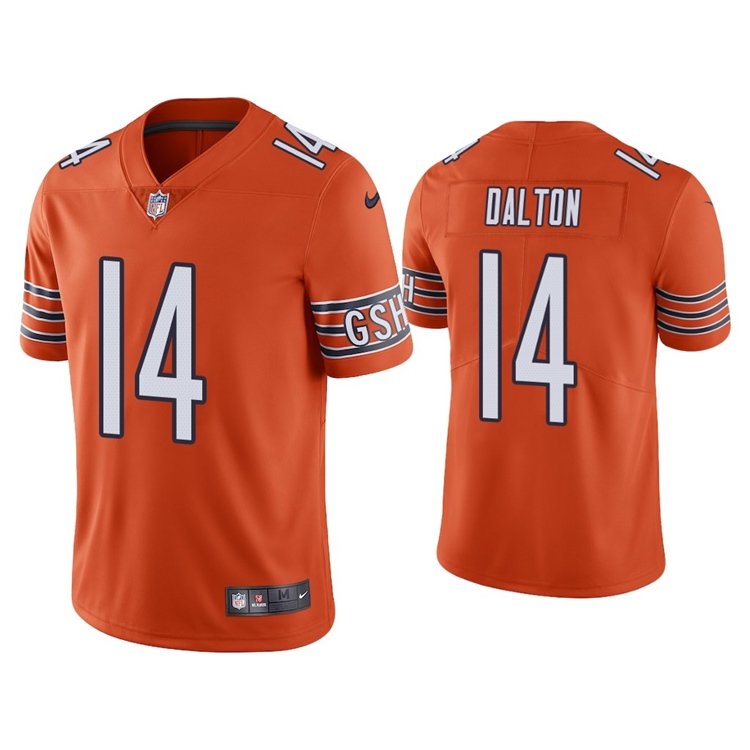 Orange Chicago Bears #14 Andy Dalton Vapor untouchable Limited Stitched Jersey - CBJ384
