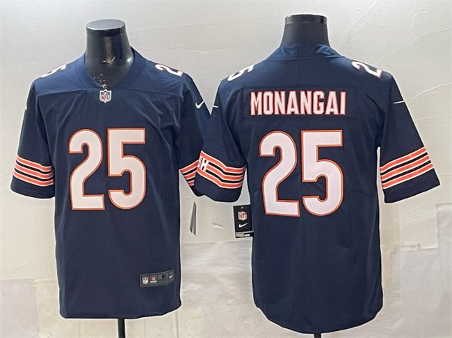 Navy Chicago Bears #25 Kyle Monangai Vapor Untouchable Stitched Football Jersey - CBJ174
