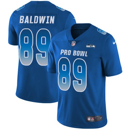 Nike Seahawks #89 Doug Baldwin Royal Stitched NFL Limited NFC 2018 Pro Bowl Jersey