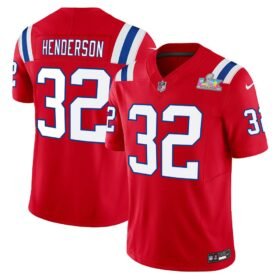 New England Patriots #32 TreVeyon Henderson Red F.U.S.E. Vapor Limited Stitched Football Jersey - NEP133