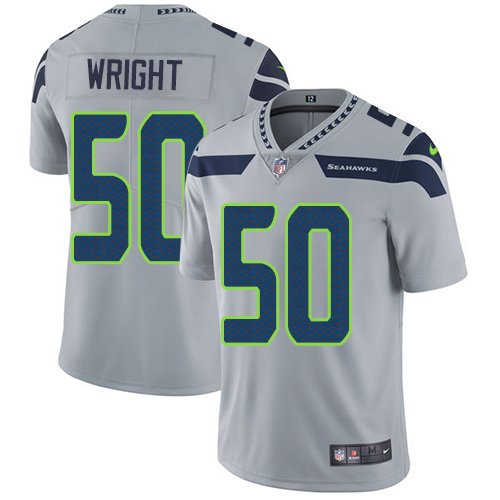 Nike Seahawks #50 K.J. Wright Grey Alternate Stitched NFL Vapor Untouchable Limited Jersey