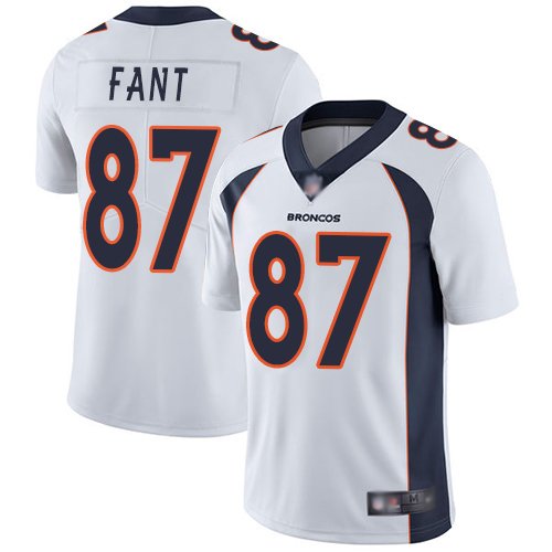 Nike Broncos #87 Noah Fant White Stitched NFL Vapor Untouchable Limited Jersey