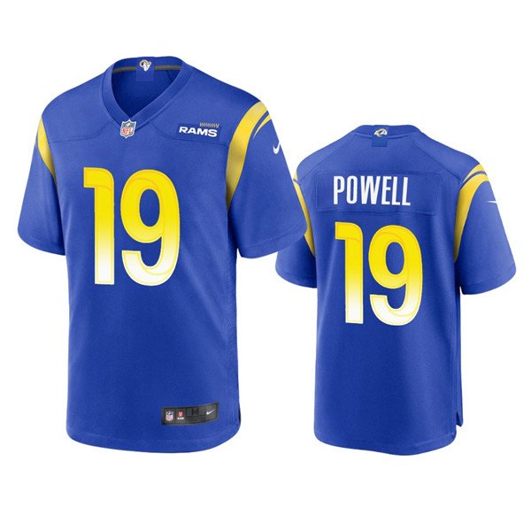 Royal Los Angeles Rams #19 Brandon Powell Stitched Football Game Jersey - LAR212