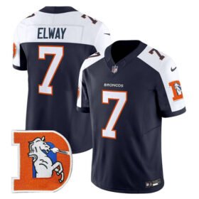 Navy Denver Broncos 2024 F.U.S.E. V2 Throwback Vapor Limited Alternate Stitched Football Jersey – DBJ06