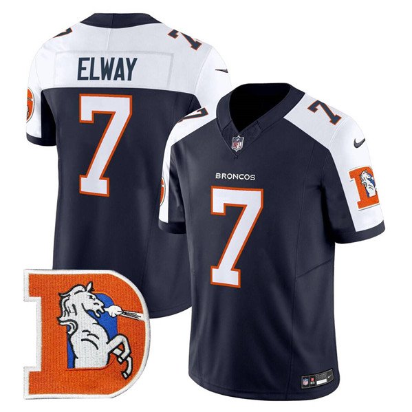 Navy Denver Broncos 2024 F.U.S.E. V2 Throwback Vapor Limited Alternate Stitched Football Jersey – DBJ06